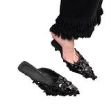 Sexy Bling Women Slippers Mules Shoes Dress Party Summer Sandals Fashion New Flip Flops Casual Walking Mujer Zapatos Slides