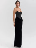 Off-shoulder Strapless Sexy Maxi Dress For Women Elegant Sleeveless Backless Bodycon Club Party Evening Long Dress