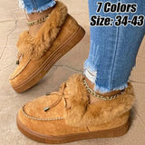 Women Winter Boots Warm Plush Velvet Ankle Snow Boots Lace Up Soft Winter Sneakers Comfortable Cotton Shoes for Women