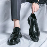 Dress Shoes Men Luxury Business Formal Oxfords Footwear Black Prom Party Fashion Man Wedding Leather Shoes Office Oxford Shoes