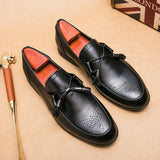 Luxury Brand Men's Genuine Leather Shoes High-end Business Shoes Men's Banquet Formal Shoes High-quality Pointed Flat Shoes