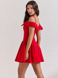 Elegant Off-shoulder Sexy Mini Dress For Women Fashion Spaghetti Strap Off-shoulder Sleeveless A-line Club Party Dress