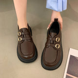 Womens Loafers Shoes Casual Female Sneakers Clogs Platform Flats British Style Oxfords Round Toe Slip-on Creepers Dress New Prep