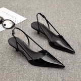 Women Pointed Toe Heels Shoes Sandals Dress Party Fashion Summer Slippers New Walking Flip Flops Pumps Mujer Zapatos Slides