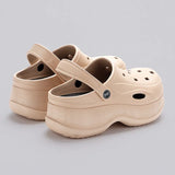 Hollow Out Chunky Platform Sandals for Women Summer Eva Thick Bottom Clogs Slippers Woman Outdoor Non Slip Garden Shoes