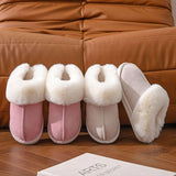 Winter Warm Flat Fur Slippers Women Faux Suede Fluffy Furry Home Slides Woman Comfort Non Slip Indoor Floor Cotton Shoes