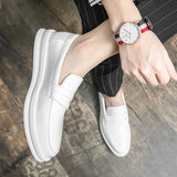 Platform Shoes Loafers Original Men Patent Leather Wedding Shoes Black Formal Business Luxury Slip-on Casual Leather Shoes