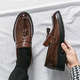 Luxury Brand shoes men Fashion Plus Size 46 Soft Moccasins Men Loafers High Quality Leather tassel Shoes Mens Flats Driving Shoe