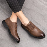 Mens Luxury Brogue Leather Shoes Dress Shoes Business Oxford Shoes Evening Dress Shoes Wedding Shoes Plus Size 38-46 Black Brown