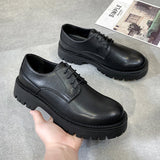 Men Business Casual Heighten Leather Shoes Male Harajuku Korean Chic Fashion High Quality Platform Wedding Leather Dress Shoes