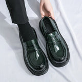 Men's Casual Wedding Shoes Fashion Patent Leather Thick Bottom Formal Shoes for Men Luxury Brand Dress Loafers Moccasins Busines