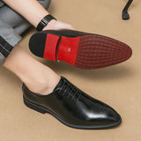 Fashion Dress Business Office Shoes for Men Casual Shoes Breathable Leather Loafers Driving Moccasins Red Sole Wedding Shoes