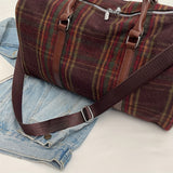 New Autumn and Winter Retro Tweed Bag, Popular New Women's Bag, Crossbody Bag, Handbag, Boston Bag