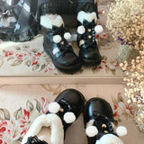 Bear Bow Fuzzy Ball Lolita Snow Boots MK15496