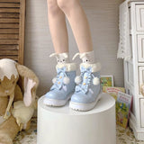 Bear Bow Fuzzy Ball Lolita Snow Boots MK15496