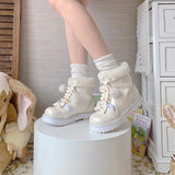 Bear Bow Fuzzy Ball Lolita Snow Boots MK15496