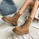 Brown Faux Suede Boots