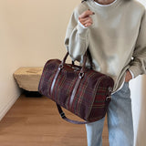 New Autumn and Winter Retro Tweed Bag, Popular New Women's Bag, Crossbody Bag, Handbag, Boston Bag