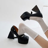 Campus Platform Mary Janes Heels