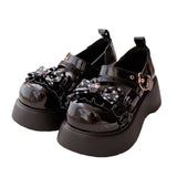 Cartoon Bear Polka Dot Bow Knot Platform Lolita Shoes