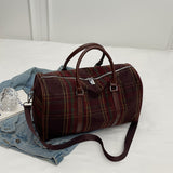 New Autumn and Winter Retro Tweed Bag, Popular New Women's Bag, Crossbody Bag, Handbag, Boston Bag