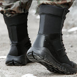 Summer Combat Training Boot Men Women Climbing Training Lightweight Tactical Boots Outdoor Hiking Breathable Mesh Army Fan Shoes