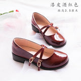 Round Head Fairy Shallow Women Shoes Female Mary Jane Cross Buckle Lolita Girls Vintage Retro Mid Heel 3.5cm Harujuku Cosplay