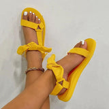 New Summer Women Sandals Color Flat Casual Lace Up Bow Shoes for Ladies  Fashion  Outdoor Leopard Beach Mujer