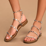 Rivet Strong Flat Women Sandals Fashion Shoes Lightweight Non-slip Sabot Women's Summer Designer Studded Sandals