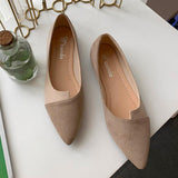 Fashion Low-heeled Non-slip Shoes Women Summer And Autumn Casual Square Toe Flat Leather Shoes Shallow Mouth Simple Shoes