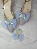 Kawaii girl sweet lolita shoes pearl lace bowknot princess kawaii shoes round head high heel women shoes