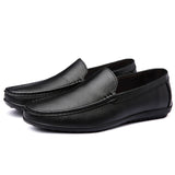 Men Boat Shoes Business Breathable Mens Loafers Shoes Moccasins Flat Shoes Casual Genuine Leather Footwear Slip on Antiskid