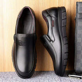 Men's Genuine Leather Shoes 38-46 Head Leather Soft Anti-slip Rubber Loafers Shoes Man Casual Real Leather Shoes