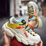 Fashion Colorful Chunky Men Sneakers Men Shoes Hip Hop Men Platform Trainers Summer Spring Couple Footwear