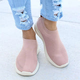 Women Shoes Plus Size 43 Women Vulcanize Shoes Slip On Sock Shoes Female Mesh White Sneakers Women Flat Casual Tenis Feminino