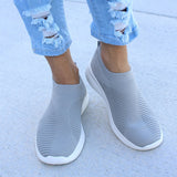 Women Shoes Plus Size 43 Women Vulcanize Shoes Slip On Sock Shoes Female Mesh White Sneakers Women Flat Casual Tenis Feminino