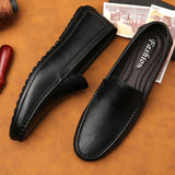 Men Boat Shoes Business Breathable Mens Loafers Shoes Moccasins Flat Shoes Casual Genuine Leather Footwear Slip on Antiskid