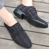 Men Classic Business Shoes Man Dress Shoes Fashion Korea Pointed Toe Lace-Up Formal Wedding Shoes Men Black Lattice 999