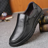 Men's Genuine Leather Shoes 38-46 Head Leather Soft Anti-slip Rubber Loafers Shoes Man Casual Real Leather Shoes