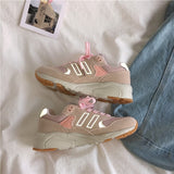 Autumn New White Pink Soft Sweet Girls Sneakers Female Trendy Lolita Running Shoes Korean Casual Sports Shoe For Kawaii Students