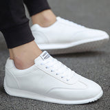 White Leather Sneakers Boys Sport Vulcanized Shoes Men Comforthable Spring Sneakers Mens Casual Shoes  Fashion School Tennis