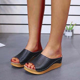 Women Sandals Fashion Female New Women Shoes Woman Wedge Heel Comfy Sandals Ladies Slip-on Flat Sandals Women Sandalias De Mujer