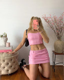 Pphmm Hig Quality Summer Crop Top PU Women Fishbone Top Sexy Pink Leather Crop Top Fashion Lady Clubwear Slim Party Clubwear