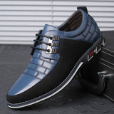 Men Casual Shoes Fashion Brand Classic Casual Men Pu Leather Shoes Black Hot Sale Breathable Business Lace-Up Men Shoes Big Size