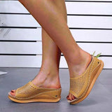 Women Sandals Fashion Female New Women Shoes Woman Wedge Heel Comfy Sandals Ladies Slip-on Flat Sandals Women Sandalias De Mujer