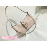 Y2K Sweet Cool Girls Underarm Bag Fashion Women's Pink Shoulder Crossbody Bags Retro Chain Female Clutch Tote Purse Handbags