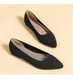 Women's shoes Large flat shoes Spring and Autumn fashion pointy beautiful rubber soles anti-slip shallow mouth shoes
