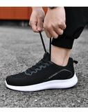 Pphmm Classic Mens Sneakers Casual Mesh Breathable Jogging Gym Shoes Men Plus Size Trainers Soft Bottom Durable Black Men Sneaker