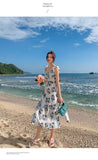 Pphmm Summer White Midi Slip Dress Women 2022 Long Elegant Floral Boho Hawaiian Beach Dresses for Wedding Guest Birthday Prom