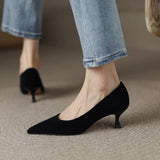 Luxury Pumps Shoes for Women Heeled Woman Medium Heel Stiletto Heels High Sandal Party Office Elegant Brown Small Heel Sexy
